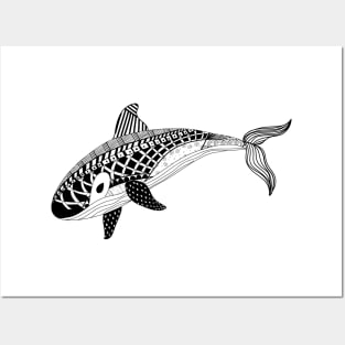 Whale pattern Posters and Art